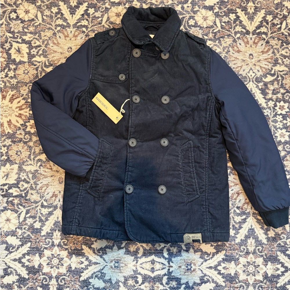Diesel Men's Dark Blue Pea Coat